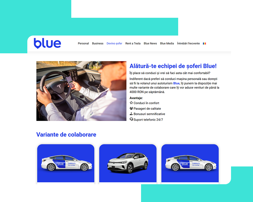 Blue  Page Website