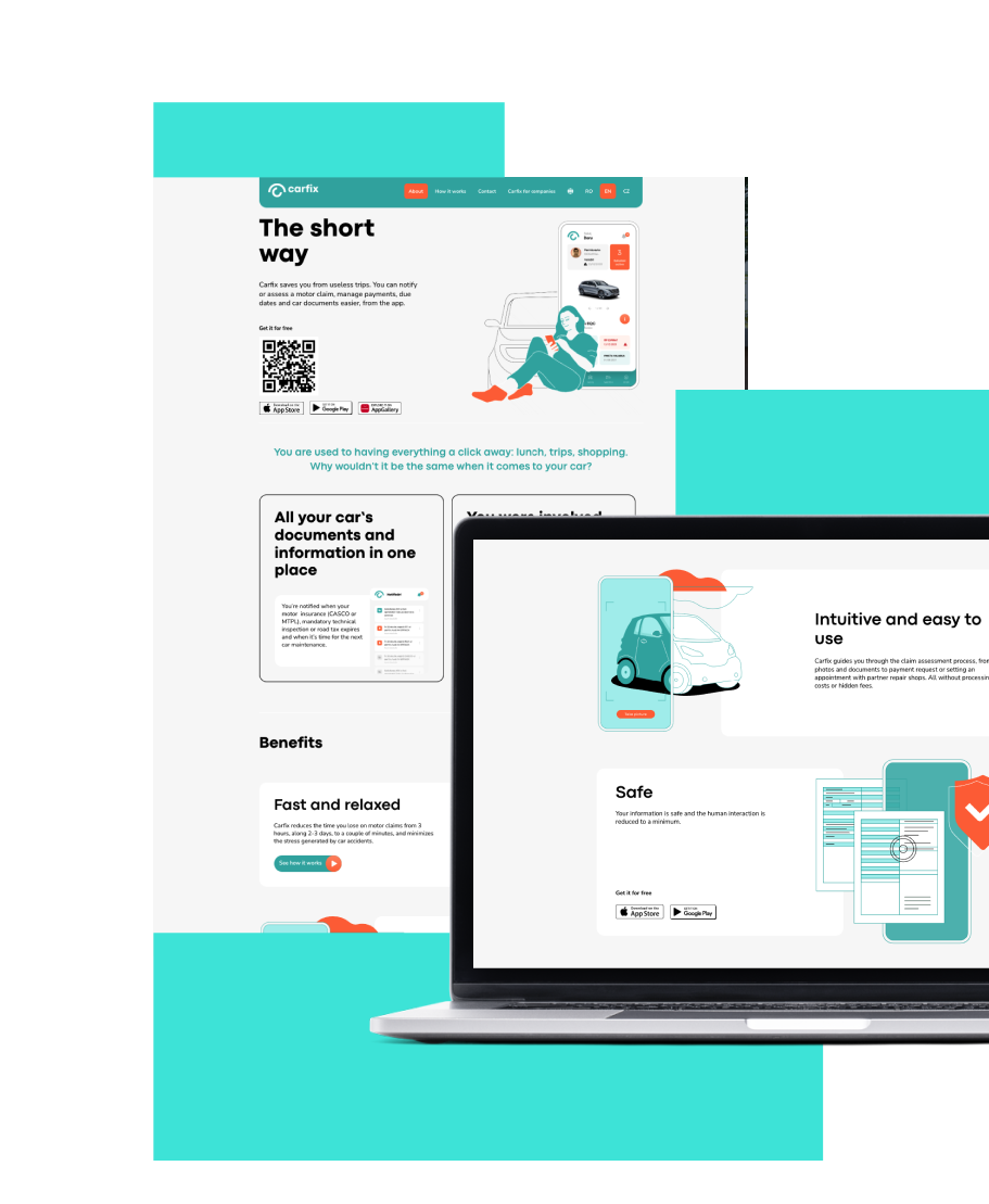Carfix  Page Website Mobile