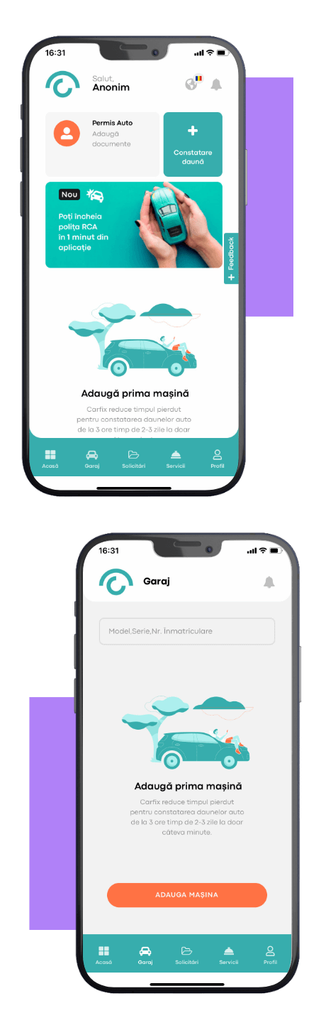 Carfix Page Website Desktop