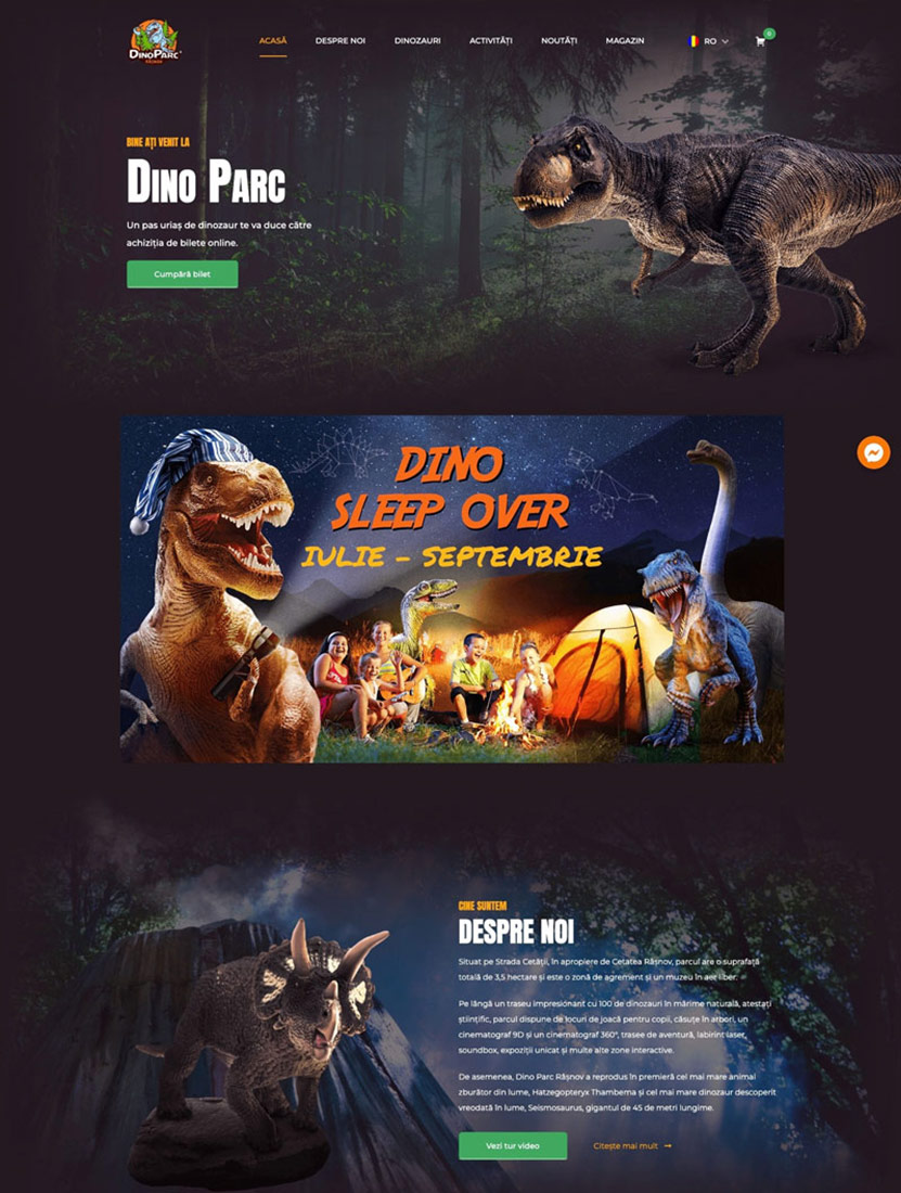 dinoparcPage Website