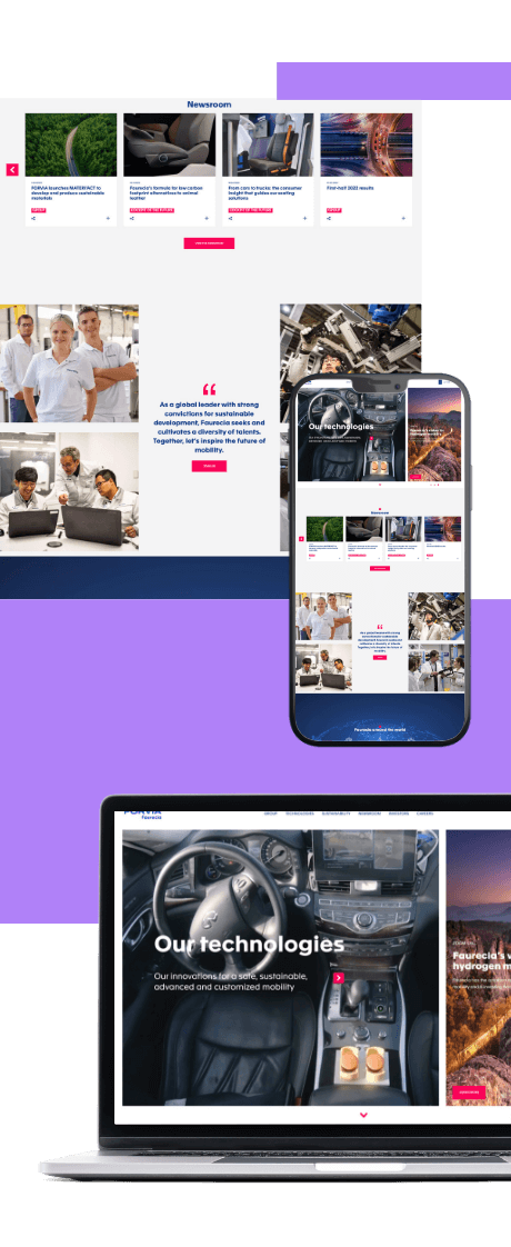 Faurecia Page Website Desktop