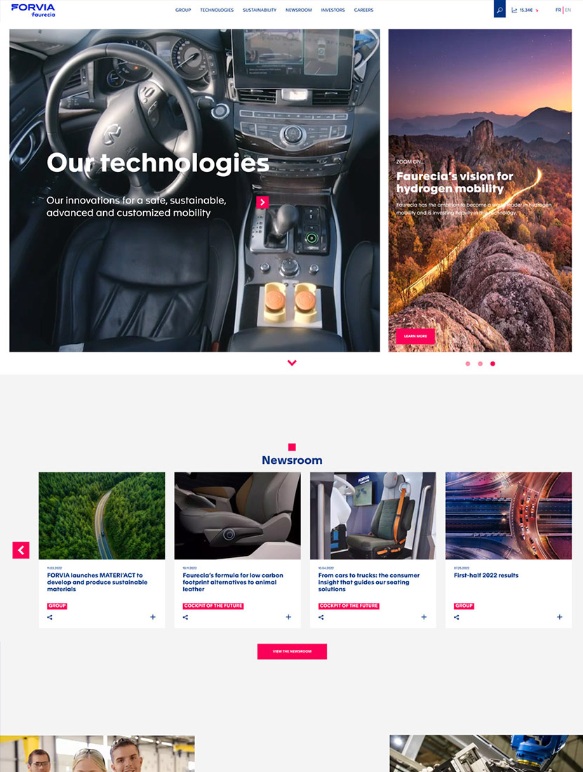 Faurecia Page Website