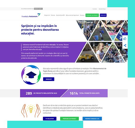 Autonom Page Website Mobile