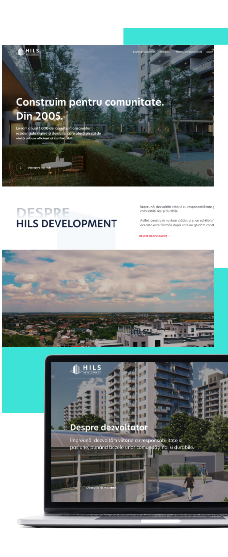 Hils Development Page Website Mobile