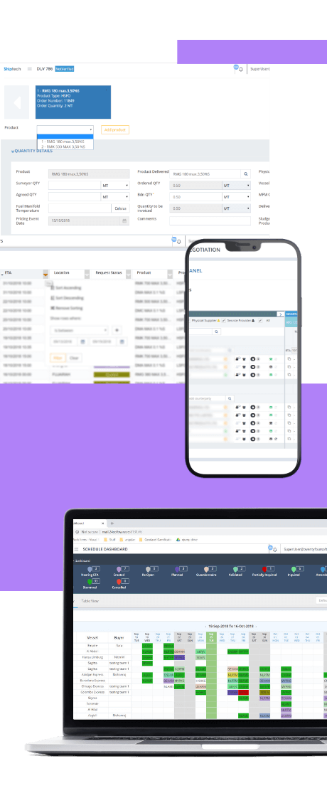 Shiptech Page Website Desktop