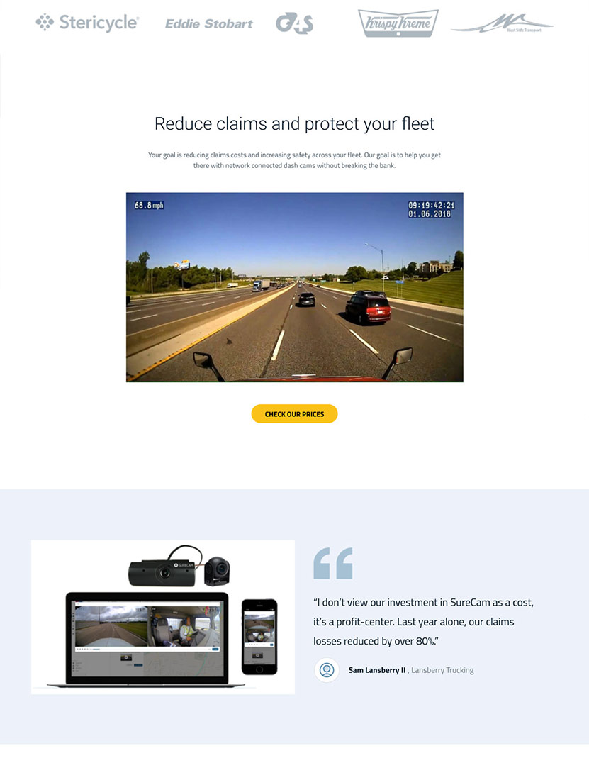 Surecam  Page Website